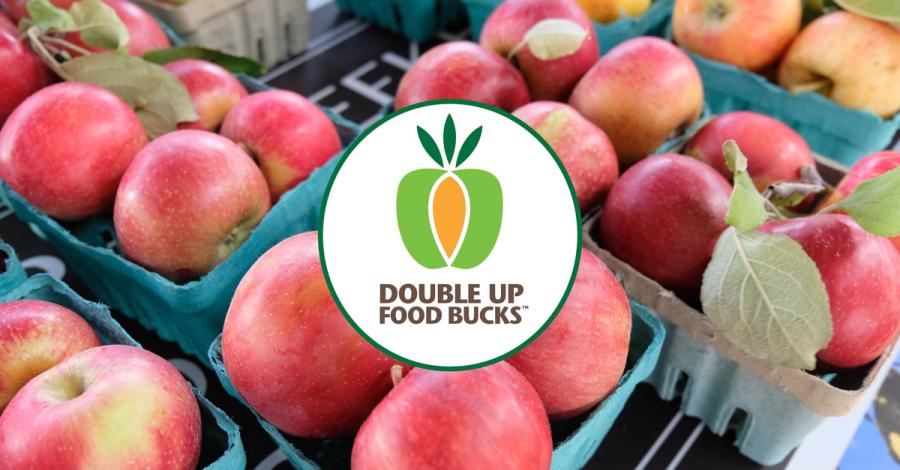 Double Up Food Bucks logo with apples